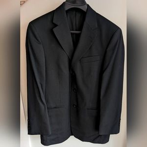 Black Men's Wool Blazer - Size 38R